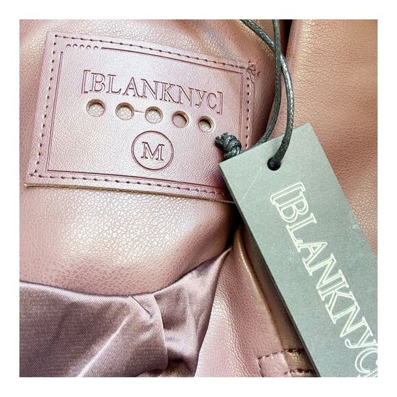 NWT Blank NYC Faux Leather Crop Moto Jacket size Medium - Picture 11 of 12